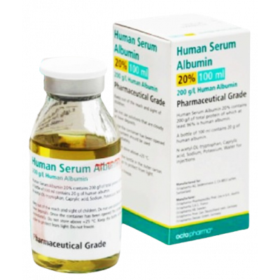 HUMAN ALBUMIN OCTAPHARMA 20% SOLUTION FOR IV INFUSION 100 ML INFUSION BOTTLE
